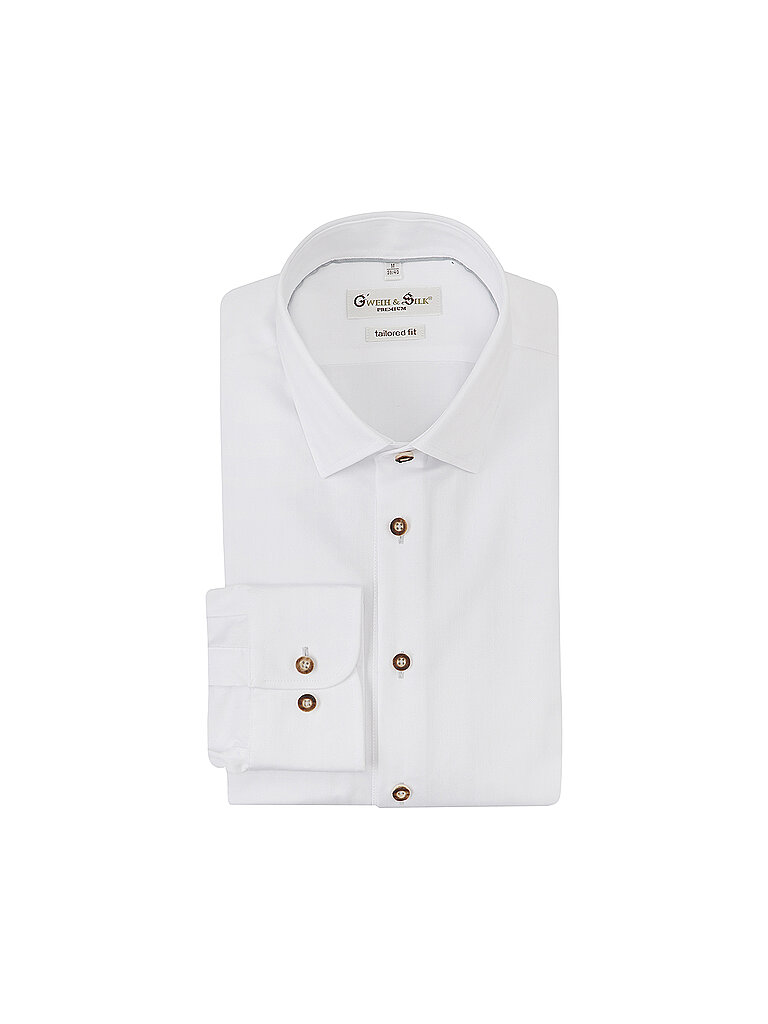 GWEIH & SILK Trachtenhemd Modern Fit WEISSENSEE weiss   XL herren